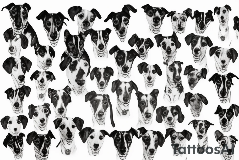 whippet dog tattoo idea