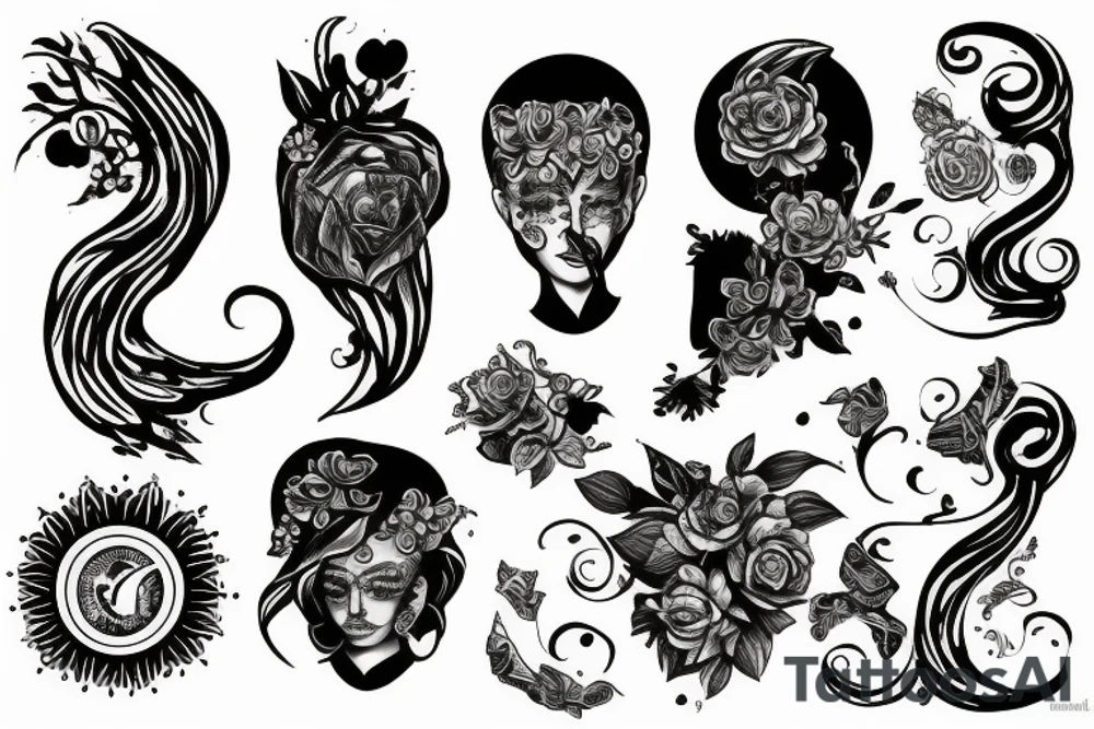 Роза со змеей tattoo idea
