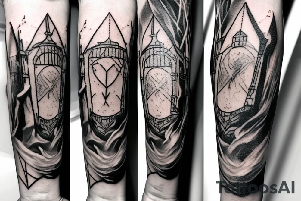 elder wand in harry potter on my forearm tattoo idea