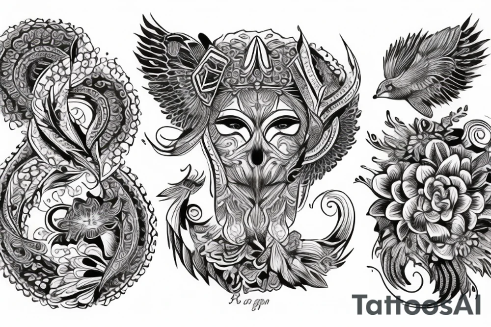 Роза со змеей tattoo idea