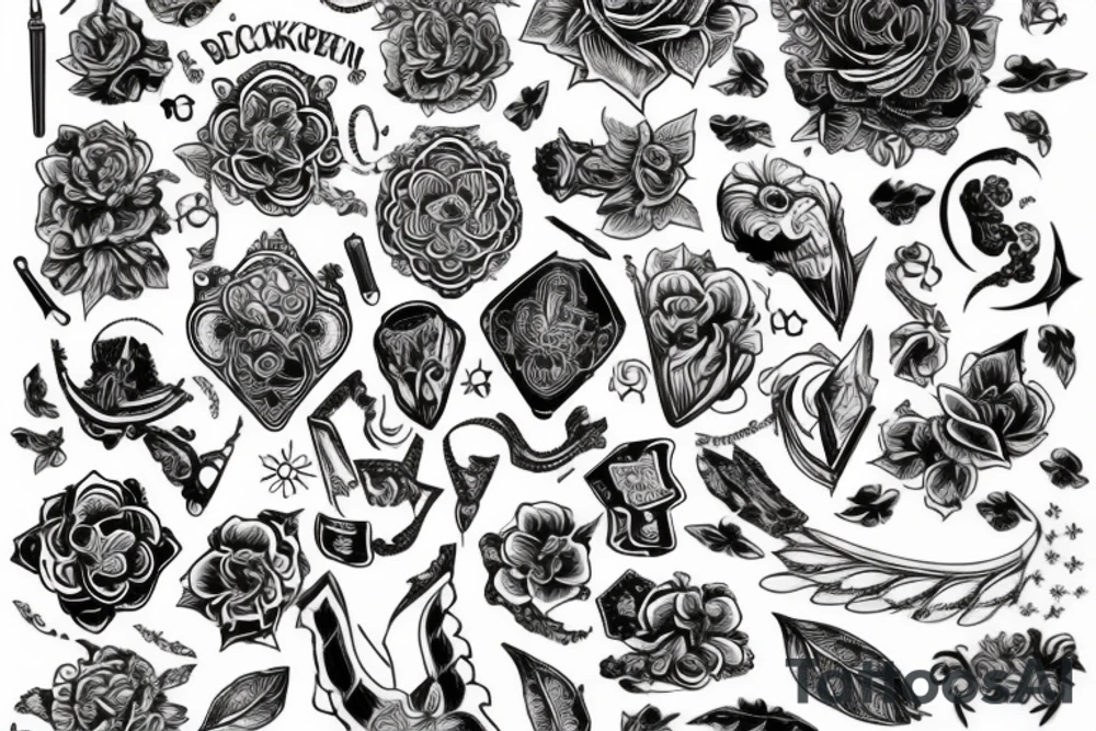 Герб Украины и цветы tattoo idea