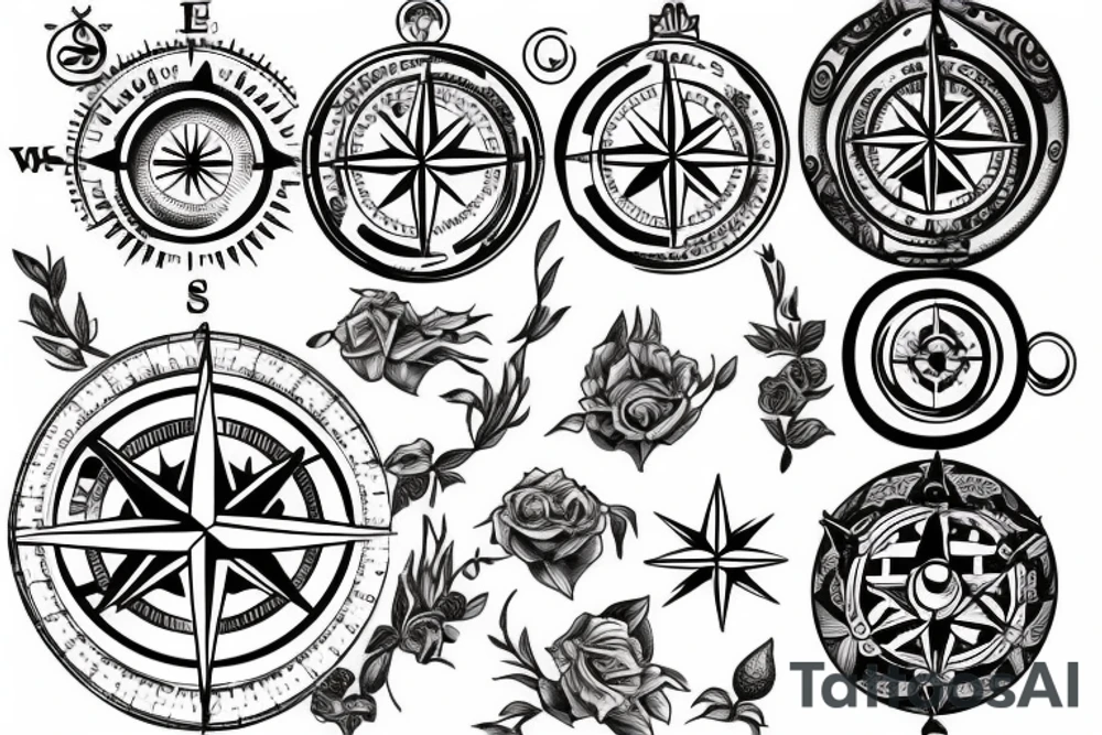 Compass tattoo idea