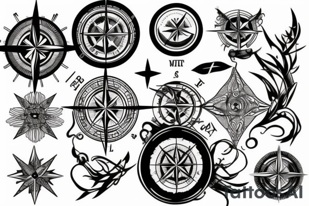 Compass tattoo idea