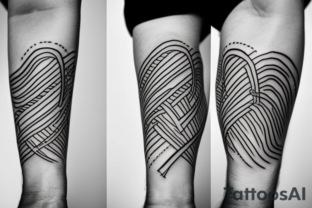 A simple line tattoo that is a dna strand with the letters T, Z, and P designed into the strand. tattoo idea