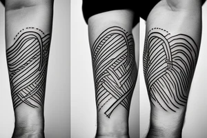 A simple line tattoo that is a dna strand with the letters T, Z, and P designed into the strand. tattoo idea