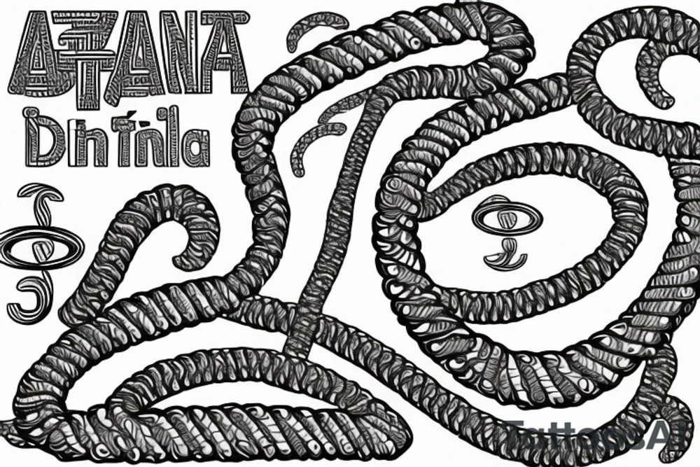 A single DNA helix strand, with the letters T, Z, and P inside the strand tattoo idea