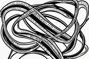 A single DNA helix strand, with the letters T, Z, and P inside the strand tattoo idea
