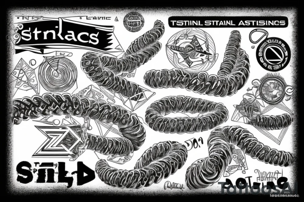 A single DNA helix strand, with the letters T, Z, and P inside the strand tattoo idea
