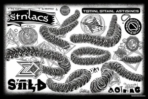 A single DNA helix strand, with the letters T, Z, and P inside the strand tattoo idea