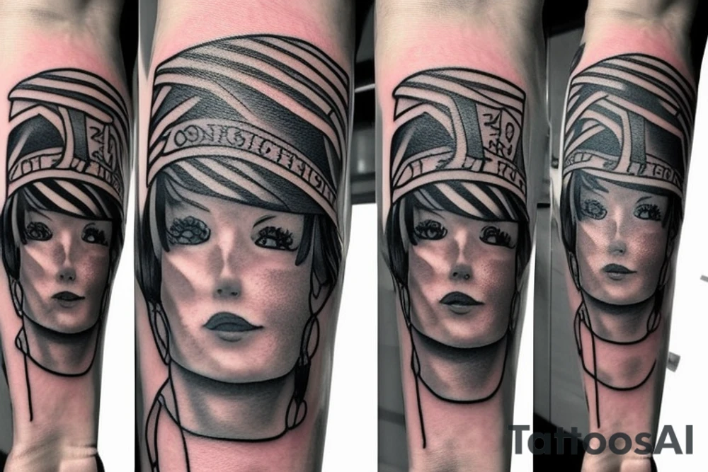 Realistic Robin wearing a sailor hat tattoo idea