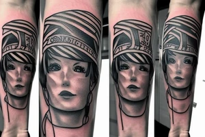 Realistic Robin wearing a sailor hat tattoo idea