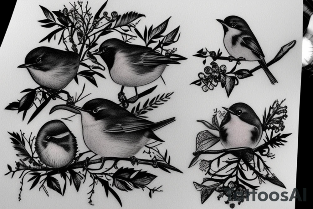 Realistic Robin Bird tattoo idea