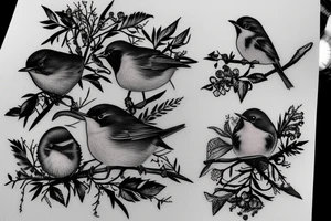Realistic Robin Bird tattoo idea