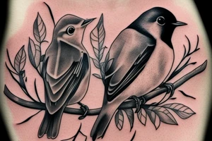 Realistic Robin Bird tattoo idea