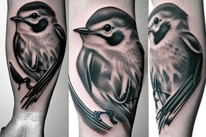 Realistic Robin Bird tattoo idea