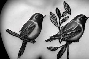 Realistic Robin Bird tattoo idea