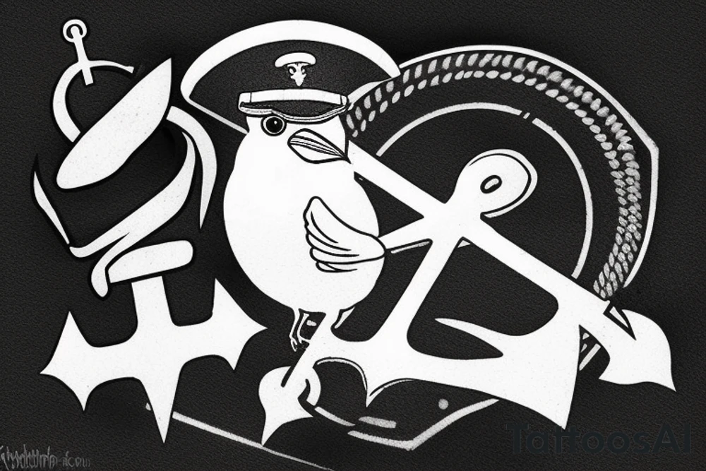 Realistic American Robin Bird wearing a sailors hat

Realistic American Robin Bird wearing a sailors hat sitting on an anchor

USS Sea (American) Robin SS-407 submarine 

USS Sea Robin sitting on an anchor tattoo idea