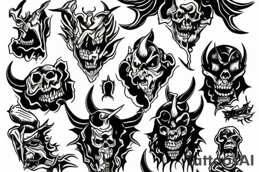 A devil raising hell to heaven tattoo idea