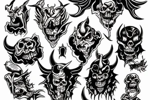 A devil raising hell to heaven tattoo idea