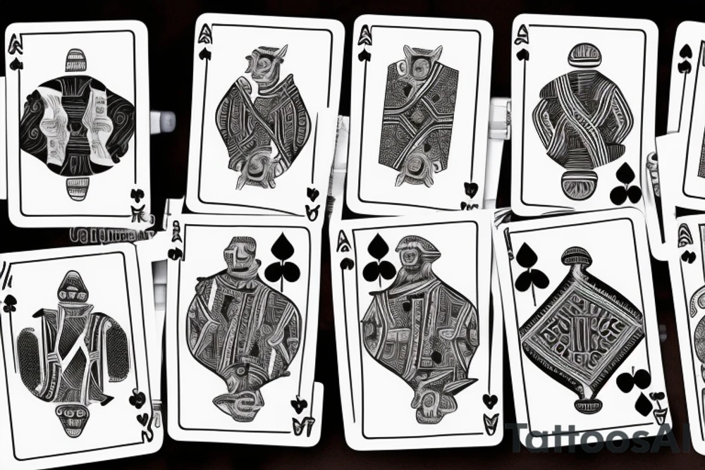 Wildcard playing cards tattoo idea