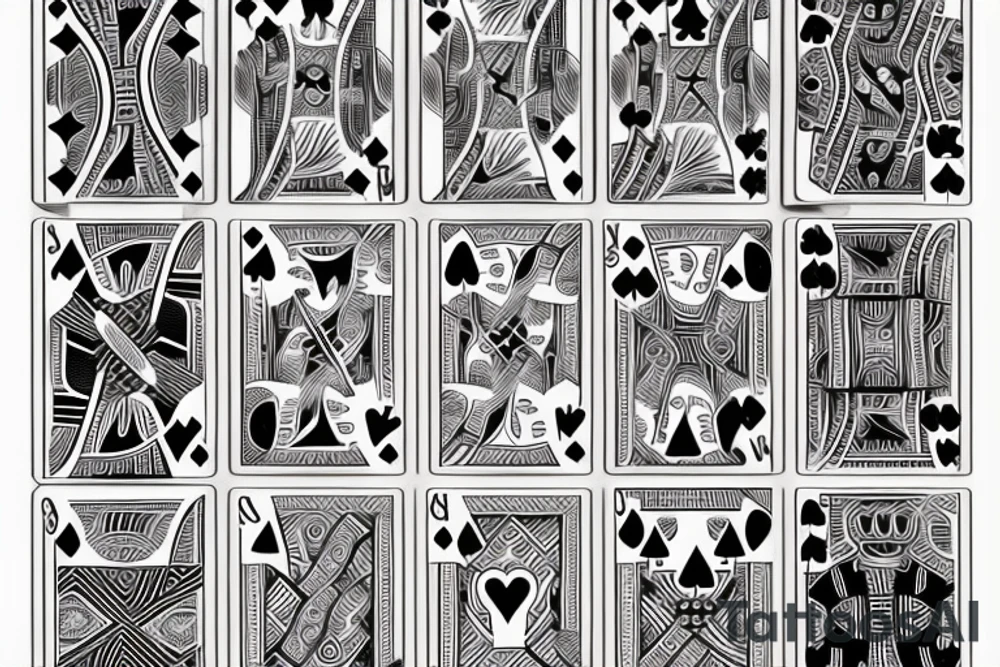 Wildcard playing cards tattoo idea