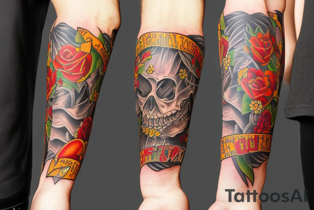 Arm sleeve with state of Louisiana tattoo idea