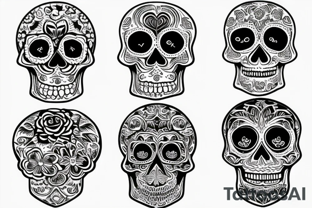 skull flower tattoo tattoo idea