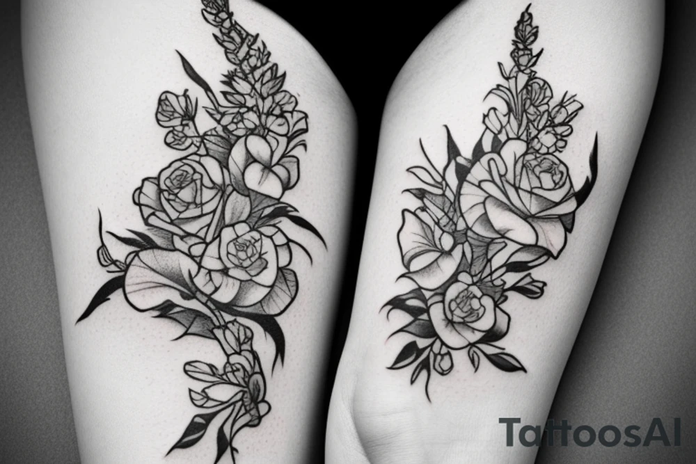 snapdragon flower tattoo desd tattoo idea