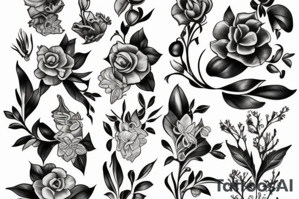 snapdragon flower tattoo desd tattoo idea