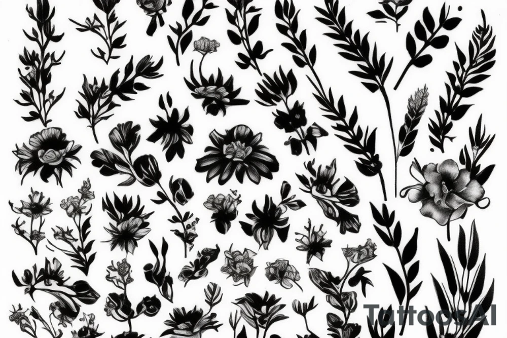 snapdragon flower tattoo wilted tattoo idea