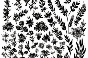snapdragon flower tattoo wilted tattoo idea