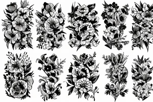snapdragon flower tattoo wilted tattoo idea
