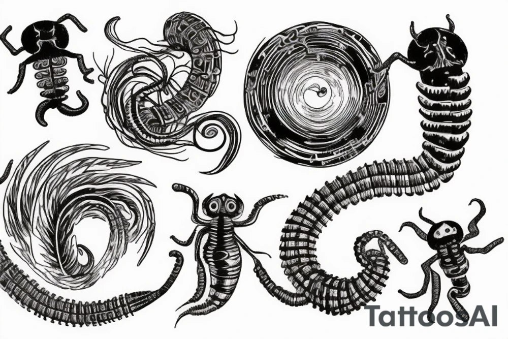 centipede circle tattoo idea