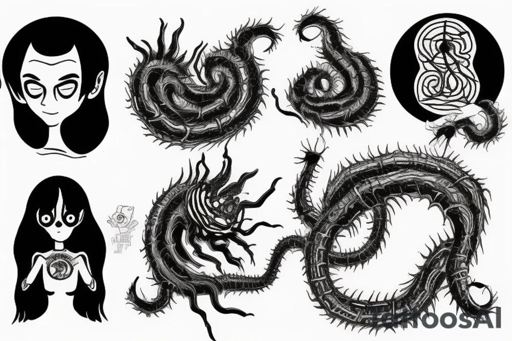 centipede circle tattoo idea