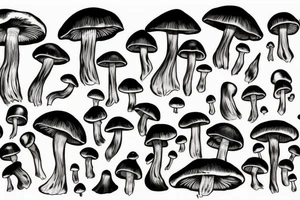 mushroom scary tattoo idea