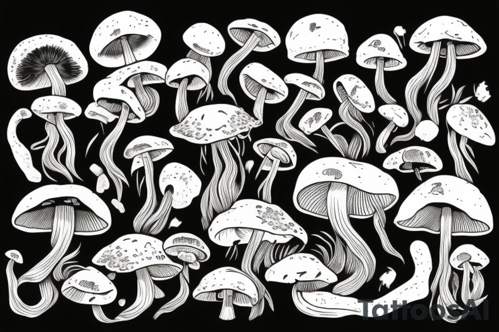 mushroom tattoo idea