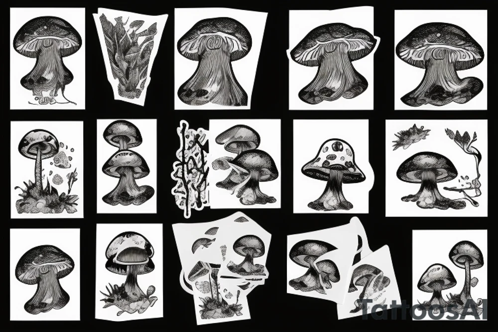 mushroom tattoo idea