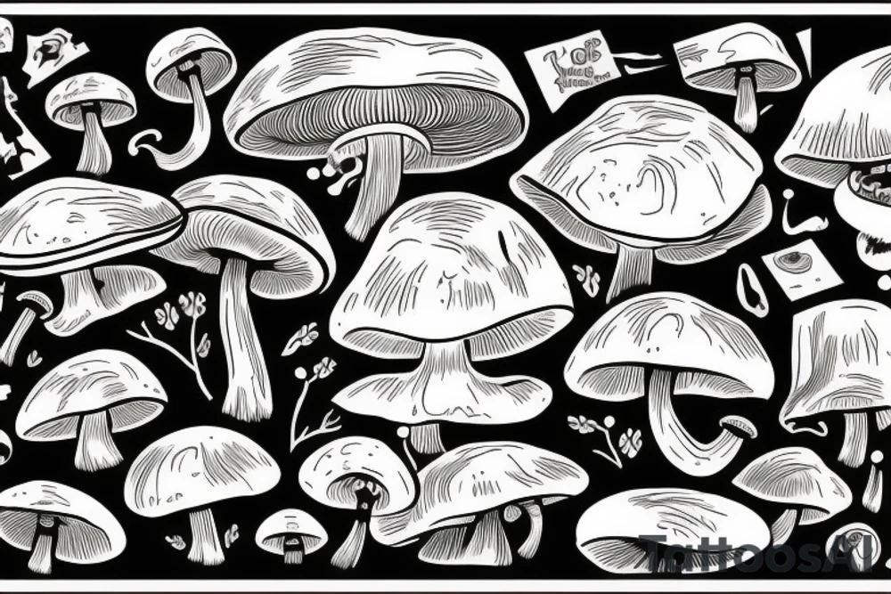 mushroom tattoo idea