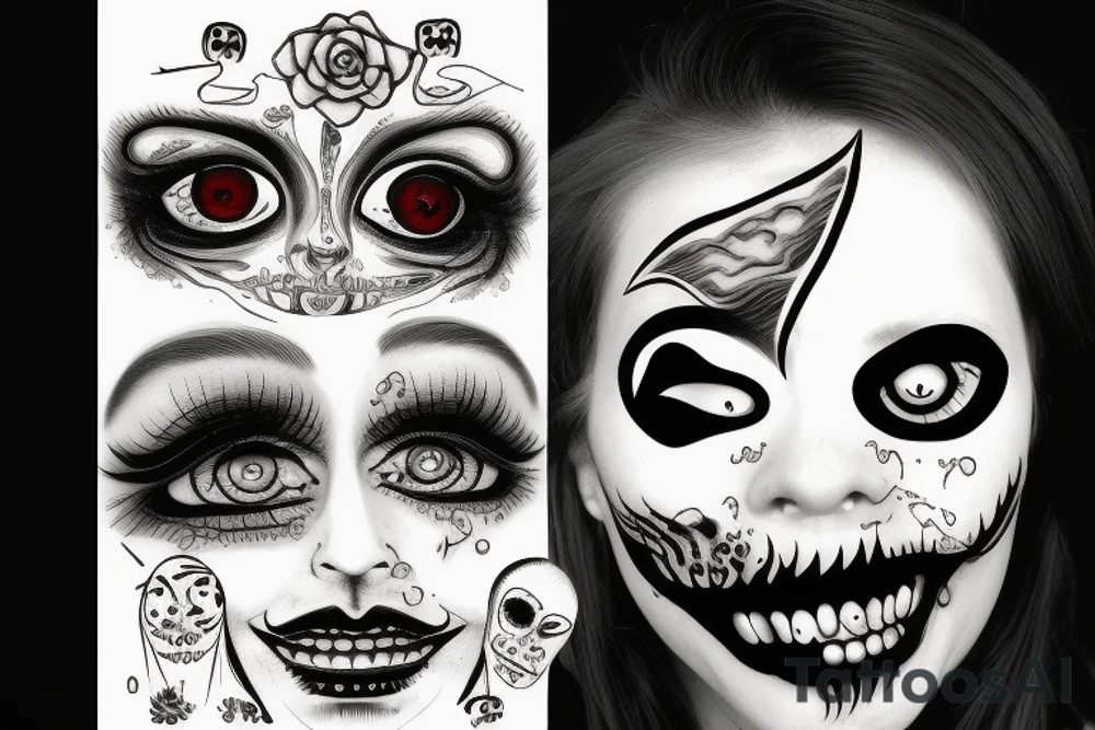 melting eye tattoo idea