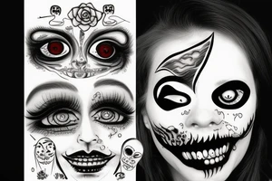 melting eye tattoo idea