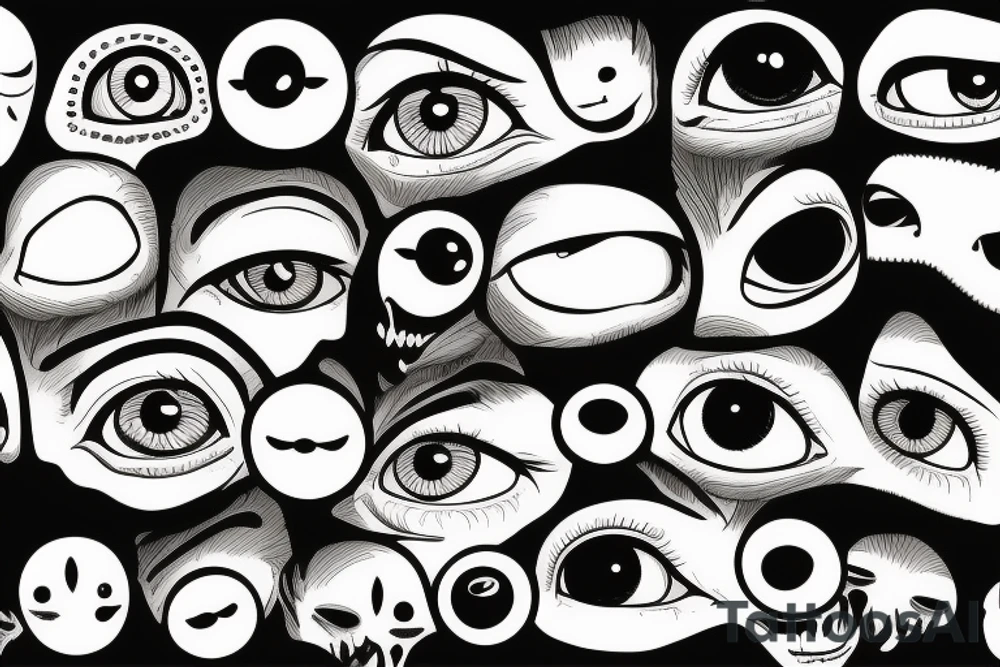 melting eye tattoo idea