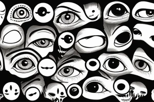 melting eye tattoo idea