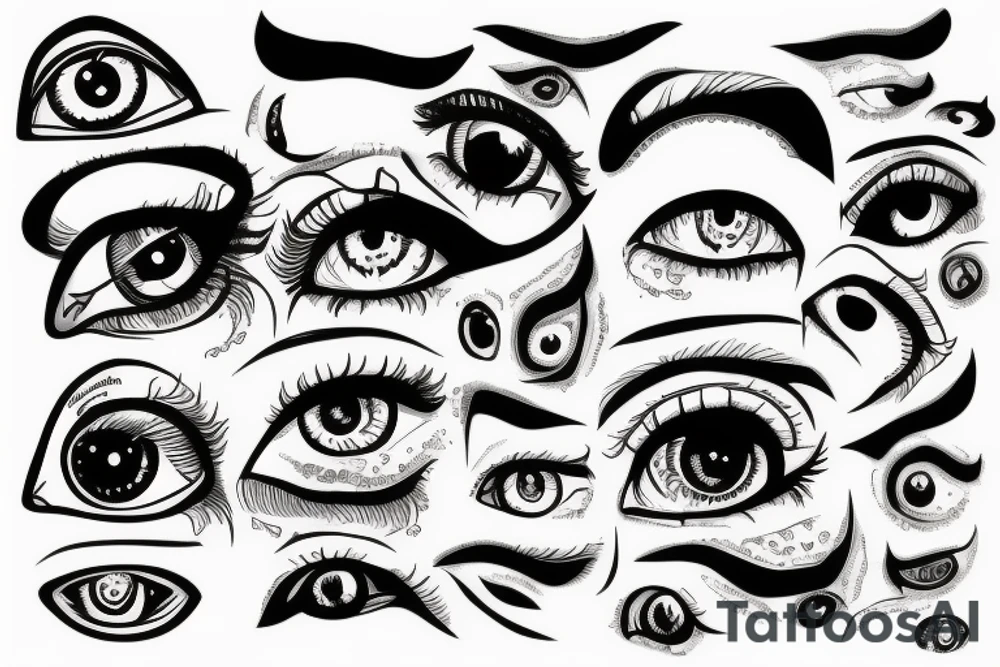 melting eye tattoo idea