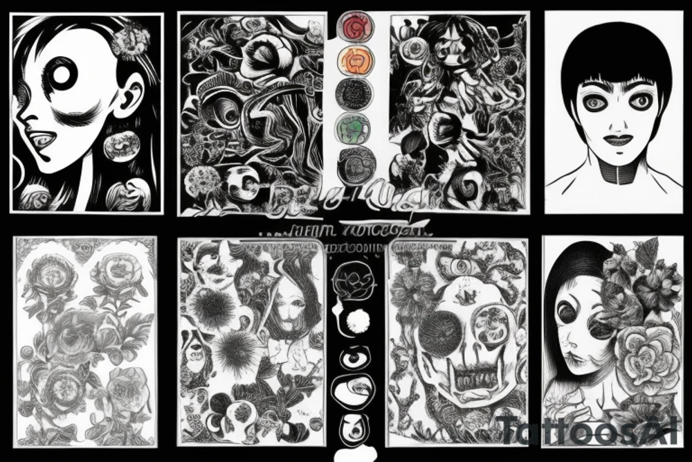 junji ito flowers tattoo idea