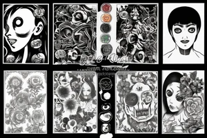 junji ito flowers tattoo idea