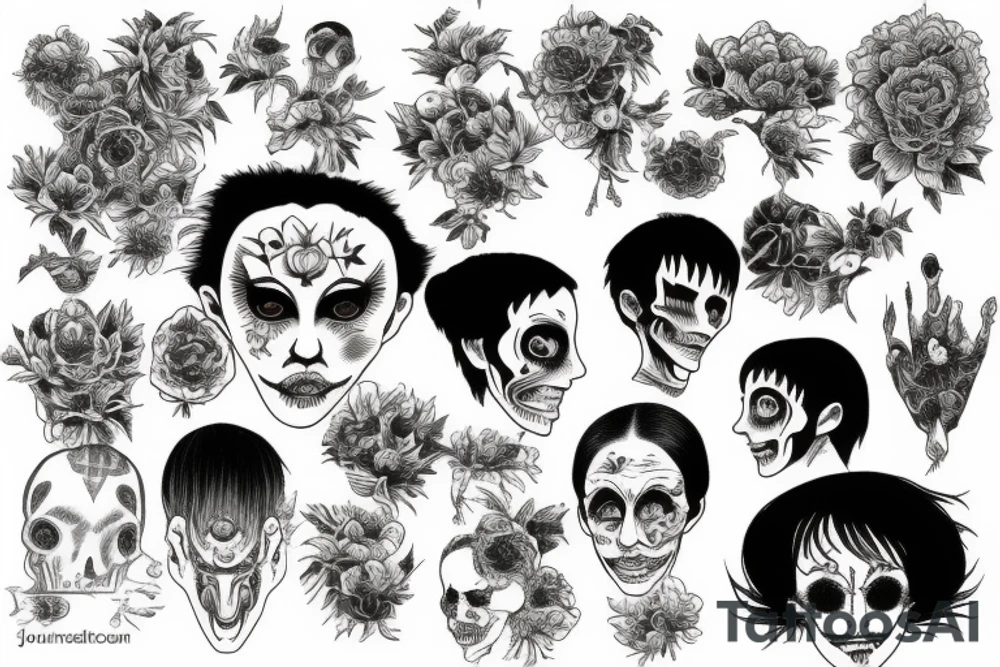 junji ito flowers tattoo idea