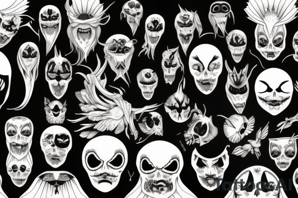 moth death head tattoo idea