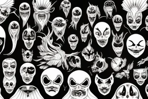 moth death head tattoo idea