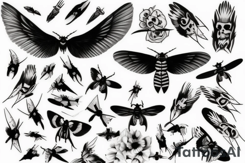 death hawkmoth tattoo idea