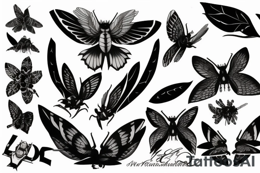 death hawkmoth tattoo idea